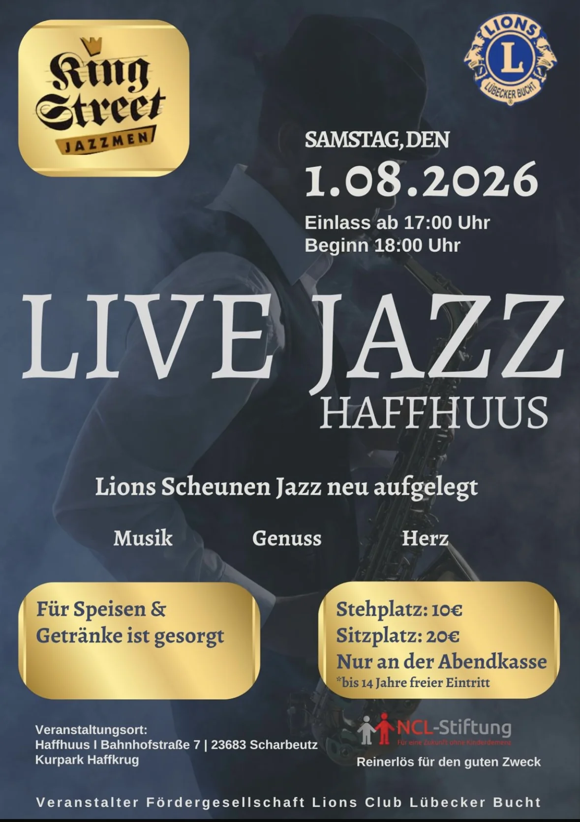 Live Jazz im Haffhuus: Lions Scheunen Jazz neu aufgelegt