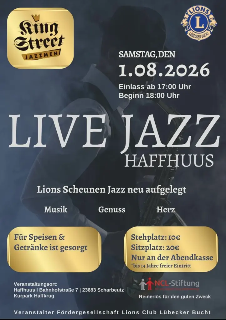 Live Jazz im Haffhuus: Lions Scheunen Jazz neu aufgelegt